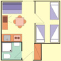 Схема - апартамент E2 (3+1)